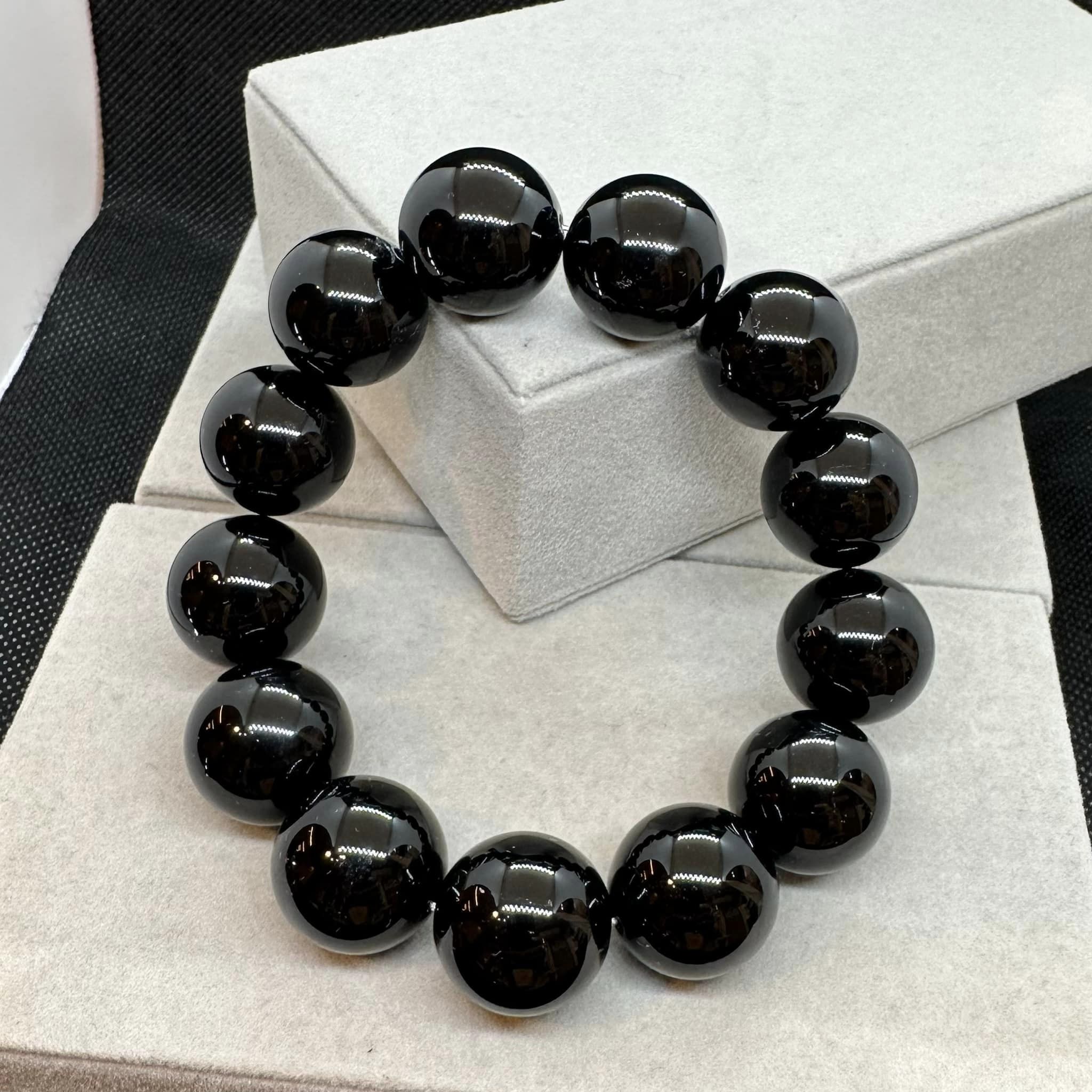 モリオン 黒水晶 チベット産 天然物 デカ玉 18.0mm №1